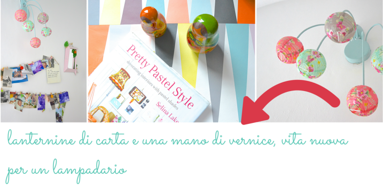 lanternine di carta e una mano di