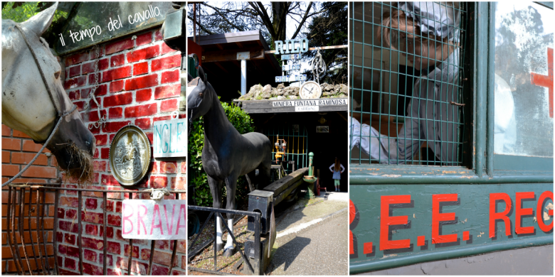 diligenza medica trainata da cavalli e ingresso di miniera